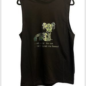 Handmade Gothic Sleeveless Goth Girl Beach Cover Up Top I Must Avoid the Sun